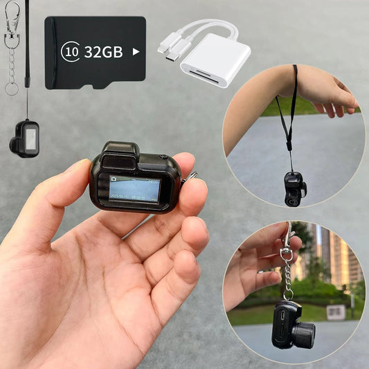 Keychain Camera 1080P DVR With 32GB SD Card Reader