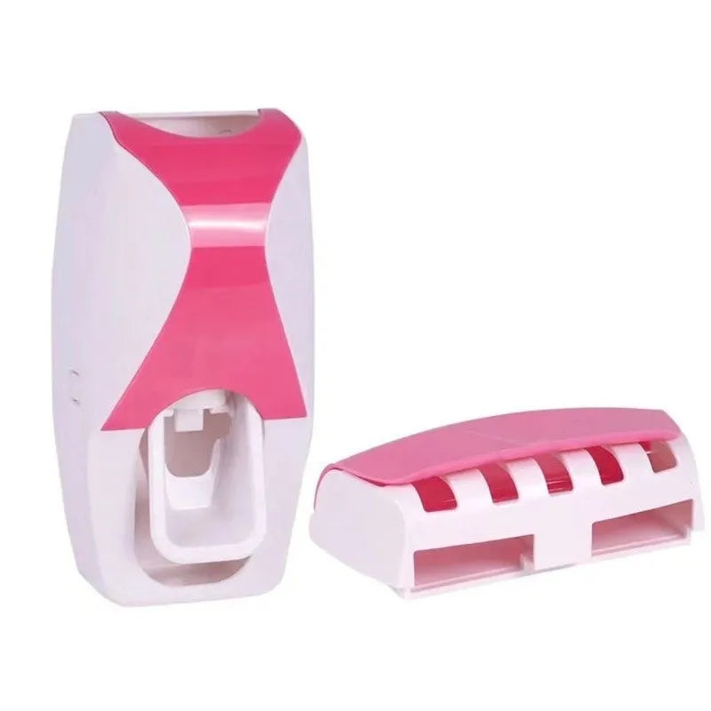Wall Mounted Toothbrush And Toothpaste Holder With Automatic Dispenser