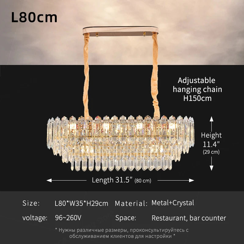 LUDOVICA Modern LED Ceiling Hanging Lamp For Living Room Chandelier