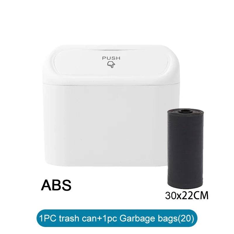 SUITU Car Trash Can With Lid Leakproof Mini Car Accessory
