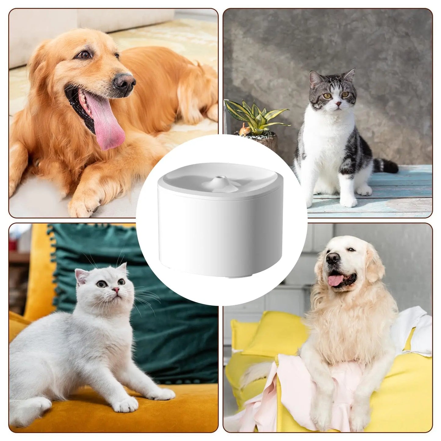 Cat Fountain USB Powered Quiet Water Dispenser For Cats