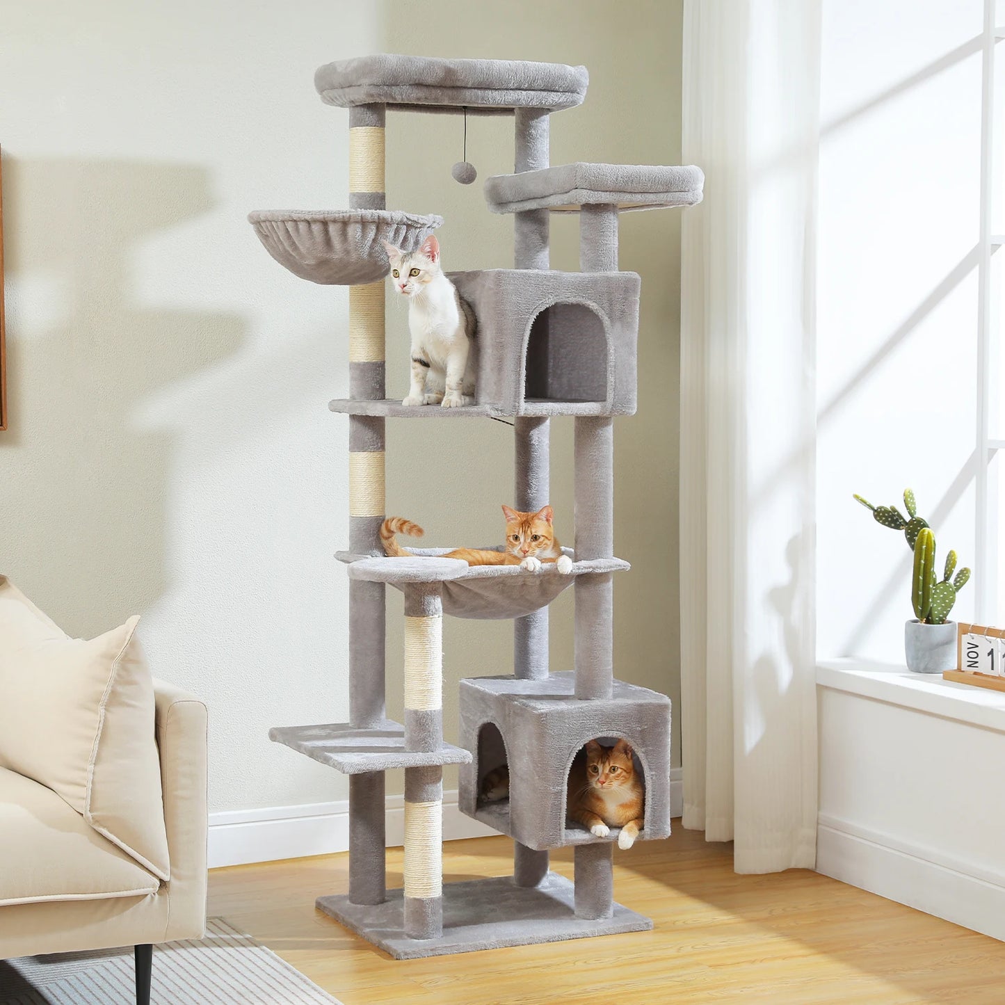 PAWZ Road Large Cat Tree Tower For Indoor Cats With Scratching Posts