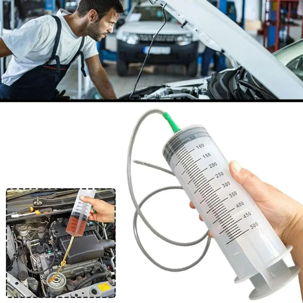 Manual Vacuum Syringe Oil Extractor With Hose For Car Maintenance