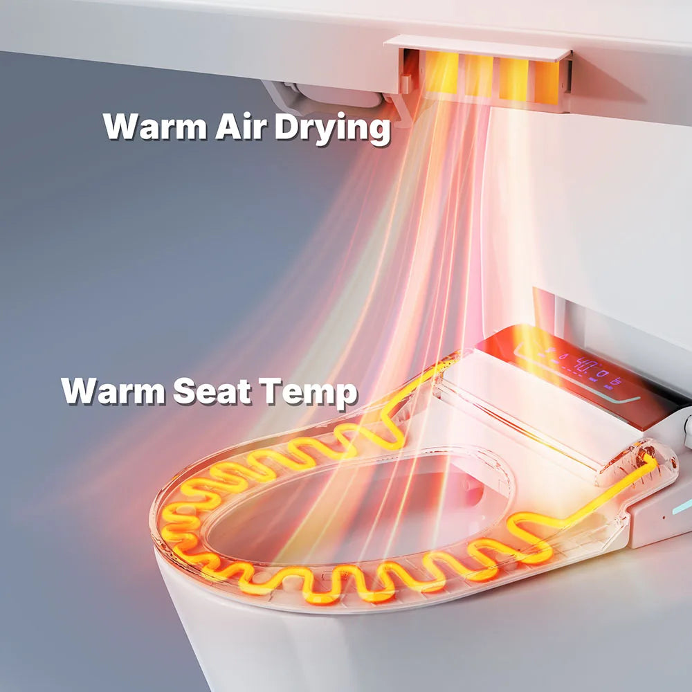SANYIPACE Smart Toilet Bidet With Heated Seat And Remote