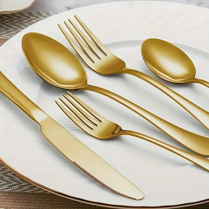 Luxury Flatware Set 30/60-Piece Stainless Steel Cutlery