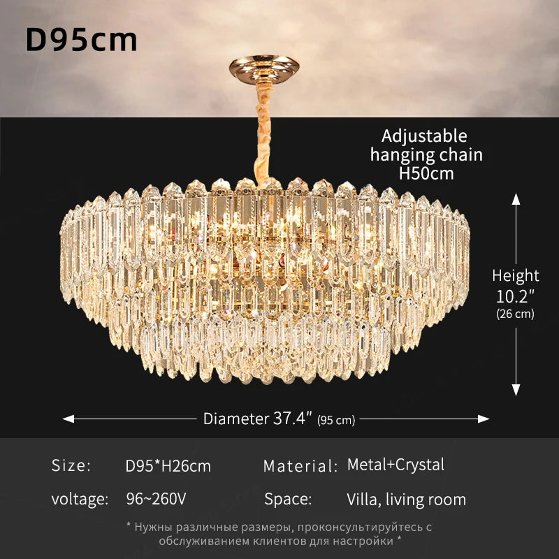 LUDOVICA Modern LED Ceiling Hanging Lamp For Living Room Chandelier