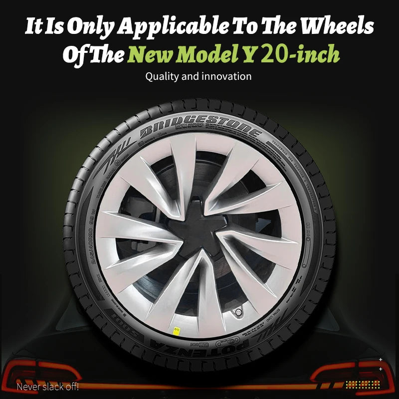 Tesla Model Y Turbine Style Hubcap Rim Covers 4 Pack
