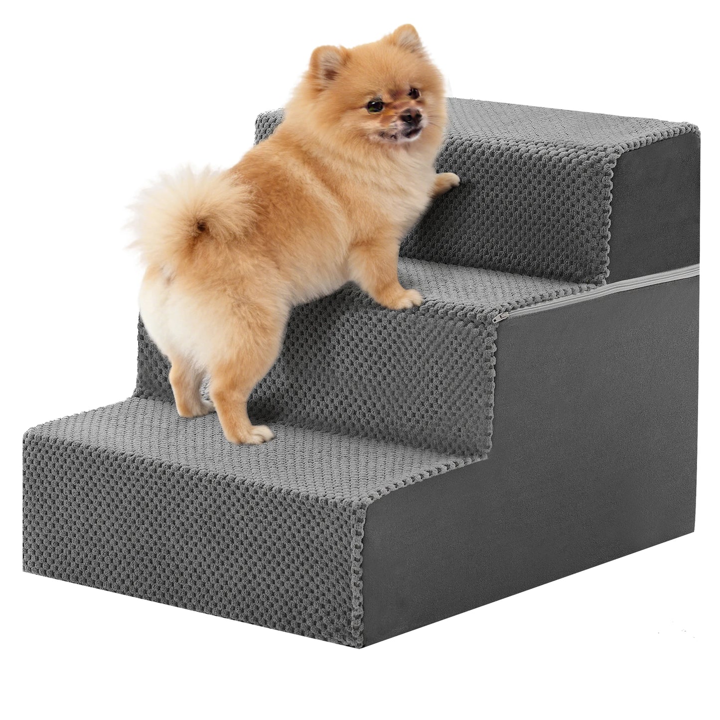 JHK Foam Dog Stairs 3-5 Step Right Angled Indoor Non Slip Ramp