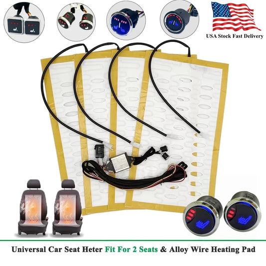 Universal Built-In Car Seat Heater For 2 Seats 12V 3-Level