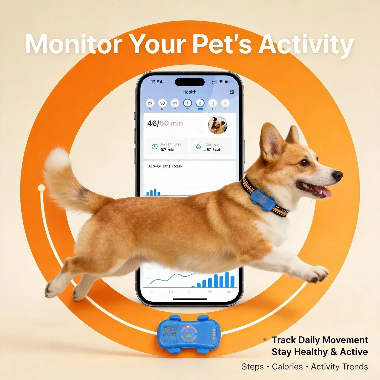 WANWAYTECH GPS Tracker 4G Real Time For Dogs And Cats