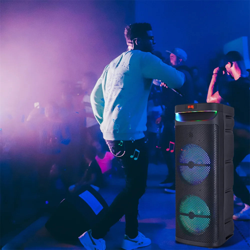 CURUK 3000W Bluetooth Party Speaker Subwoofer with LED Lights