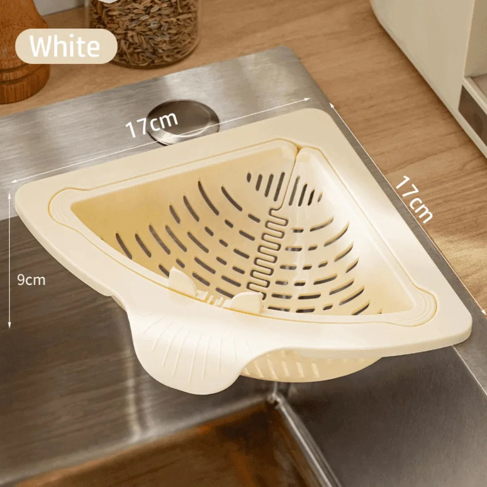 Triangle Sink Drain Basket Filter Strainer Anti Leak Kitchen