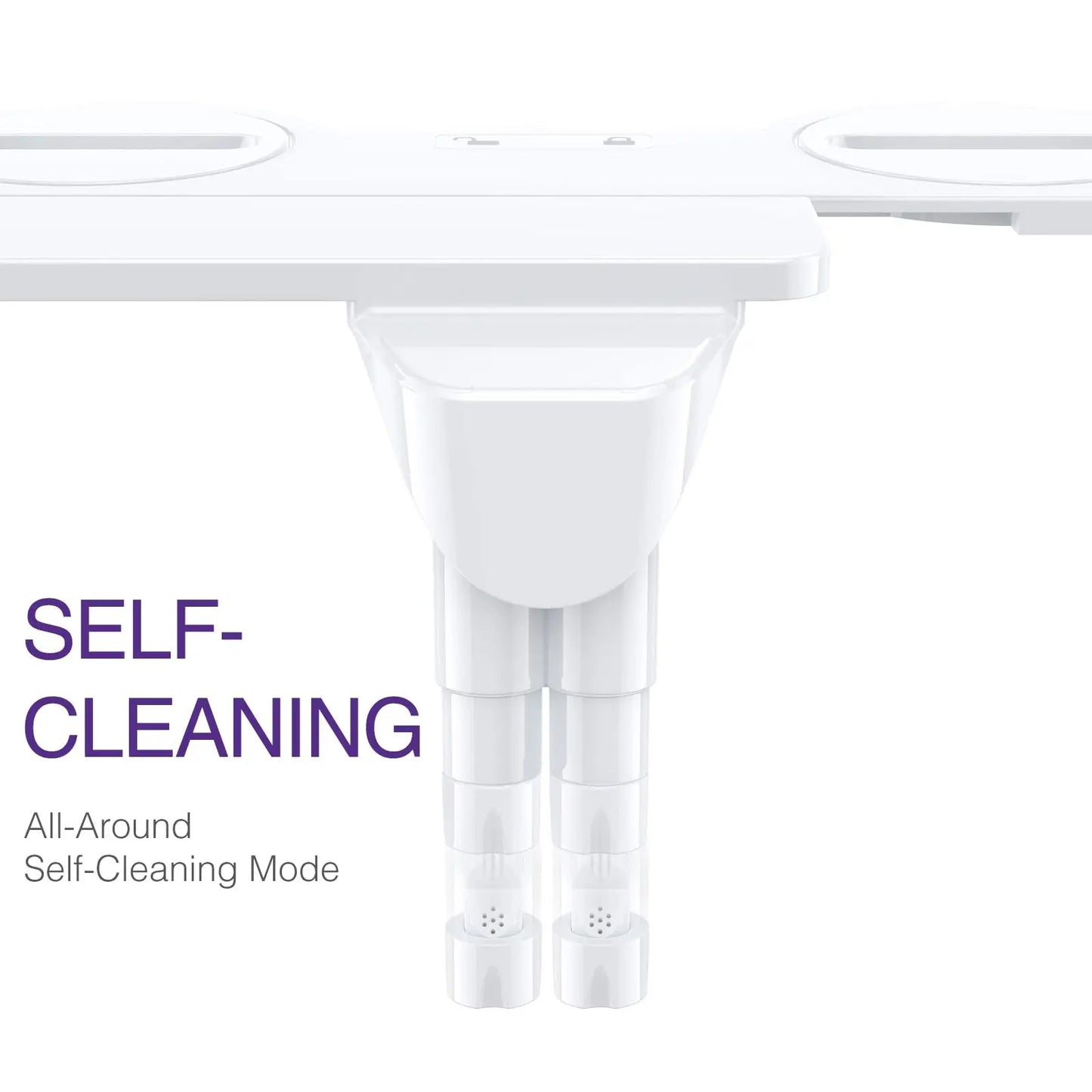Ultra-Slim Bidet Attachment With Dual Nozzles And Adjustable Pressure