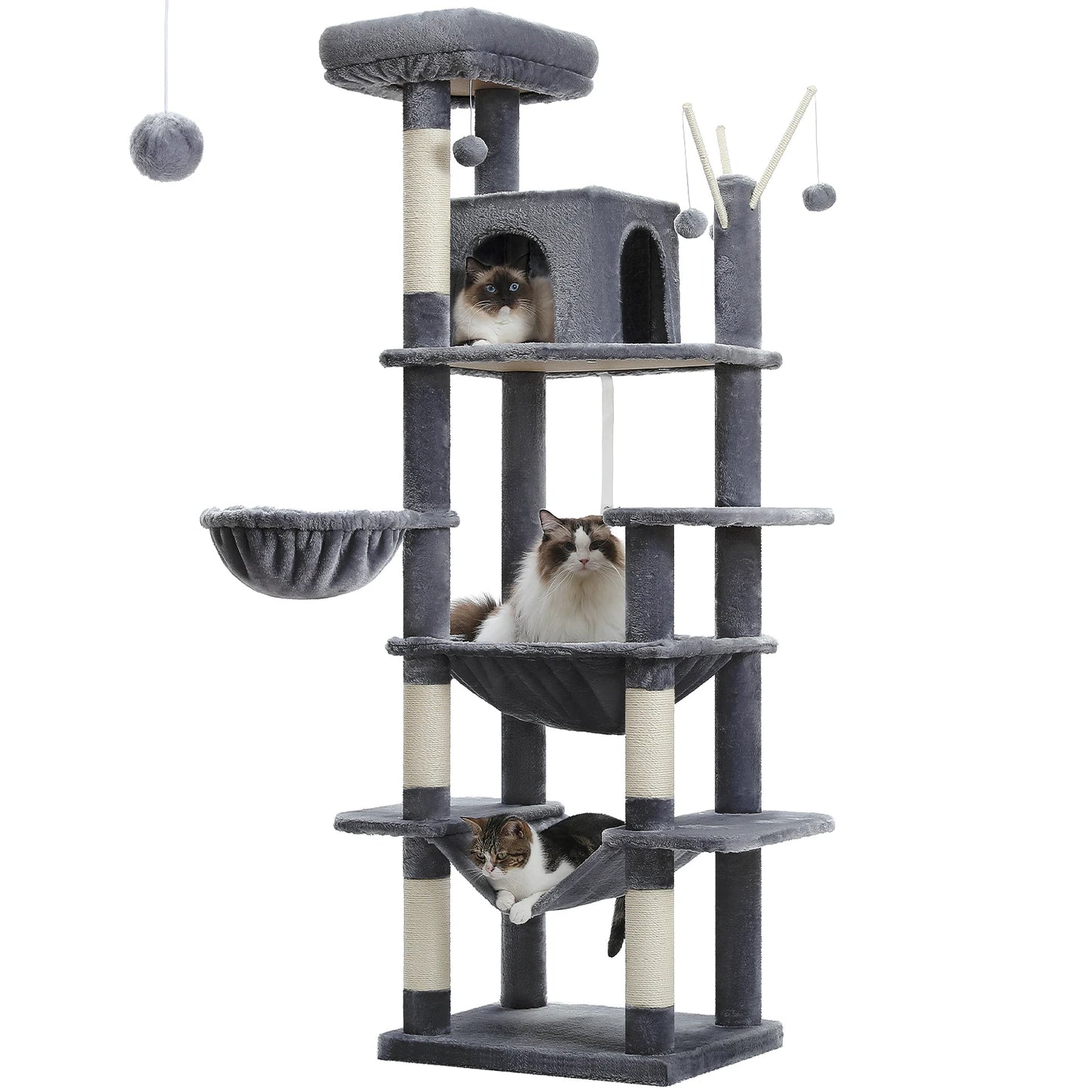 PAWZ Road Large Cat Tree Tower For Indoor Cats With Scratching Posts