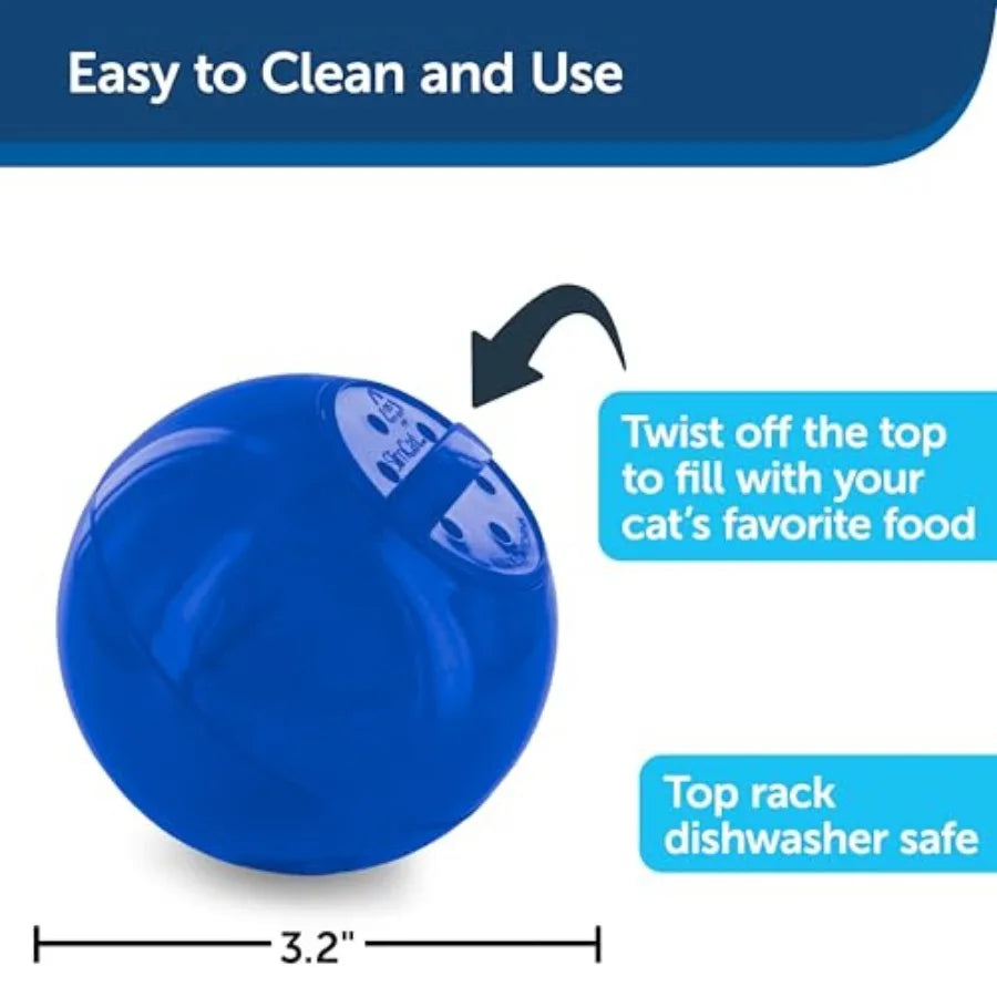 Slimcat Slow Feeder Ball For Cats Interactive Puzzle Toy