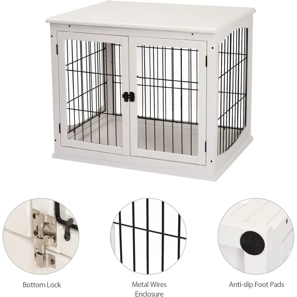 Lockable Dog Cage End Table Kennel For Indoor Use Premium