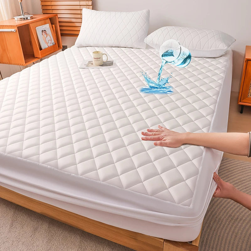 HGETVE Waterproof Mattress Protector Breathable Quilted Pad All-Season