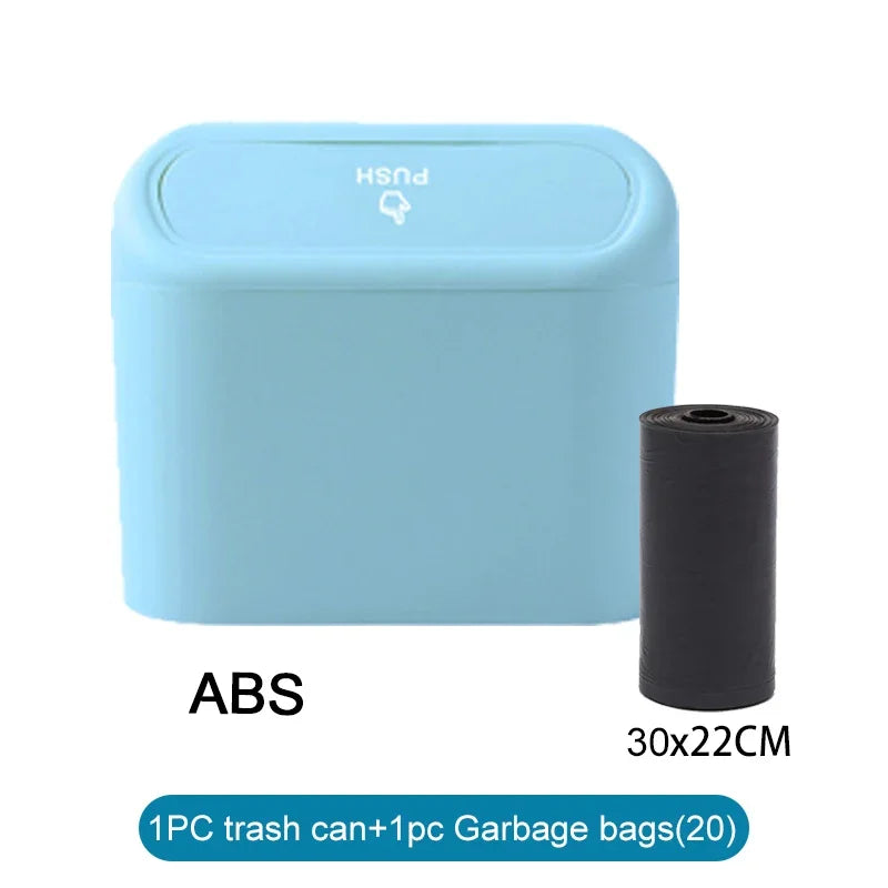 SUITU Car Trash Can With Lid Leakproof Mini Car Accessory