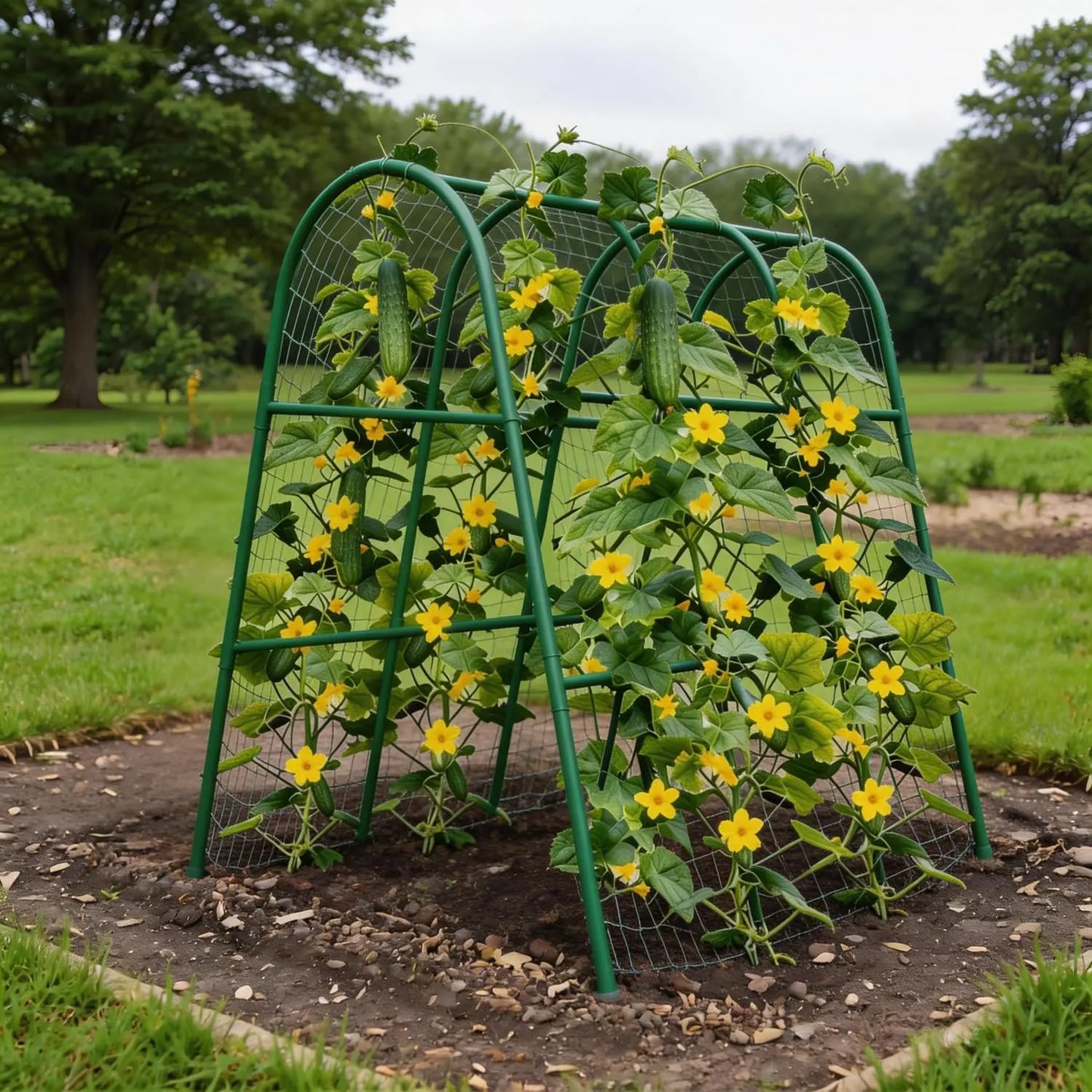 HiMISS Garden Arch Trellis for Raised Beds and Climbing Plants