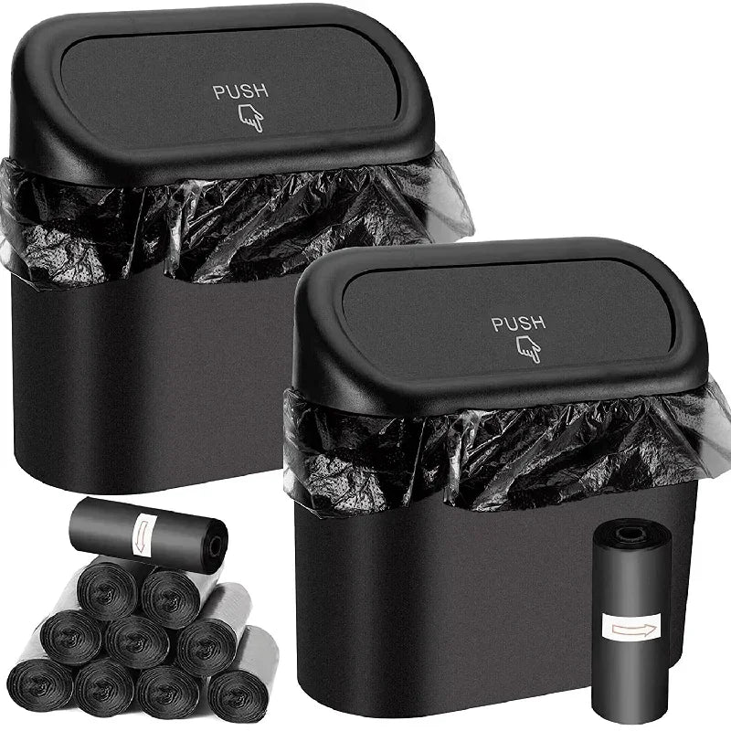 SUITU Car Trash Can With Lid Leakproof Mini Car Accessory