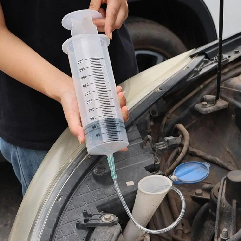 Manual Vacuum Syringe Oil Extractor With Hose For Car Maintenance