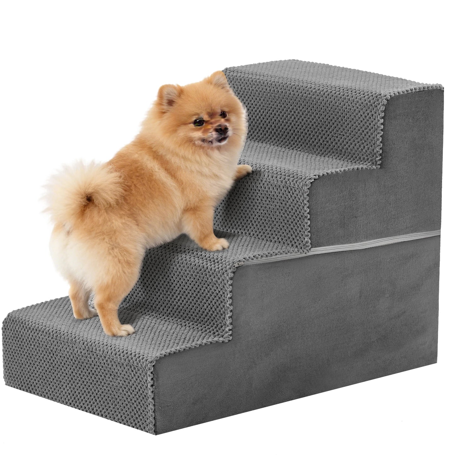 JHK Foam Dog Stairs 3-5 Step Right Angled Indoor Non Slip Ramp
