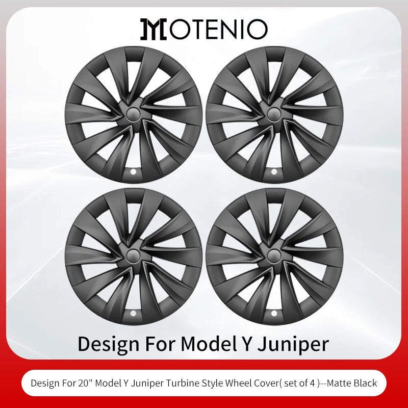 Tesla Model Y Turbine Style Hubcap Rim Covers 4 Pack