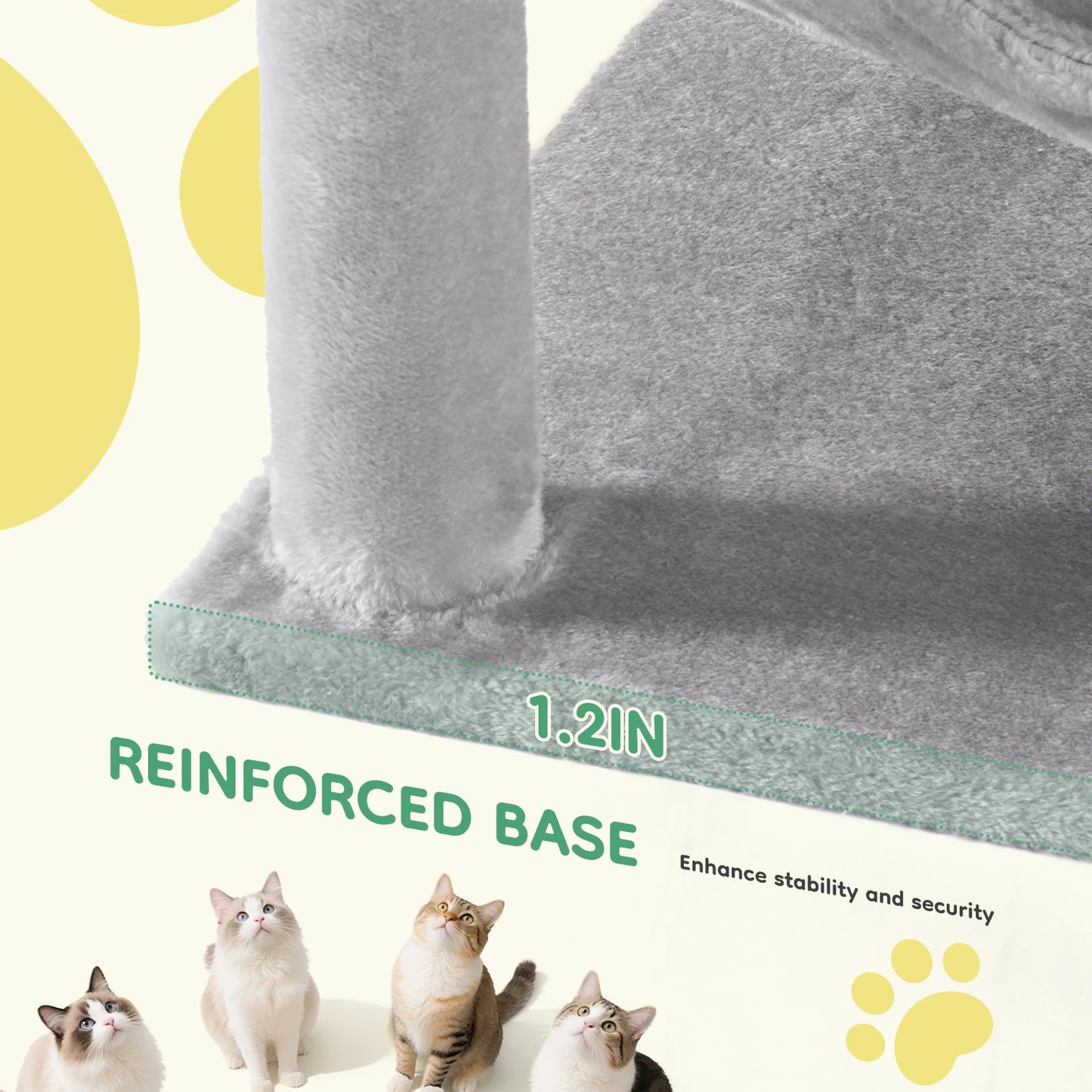 JHK Cat Tree Tall Multi Level Climbing Tower For Indoor Cats