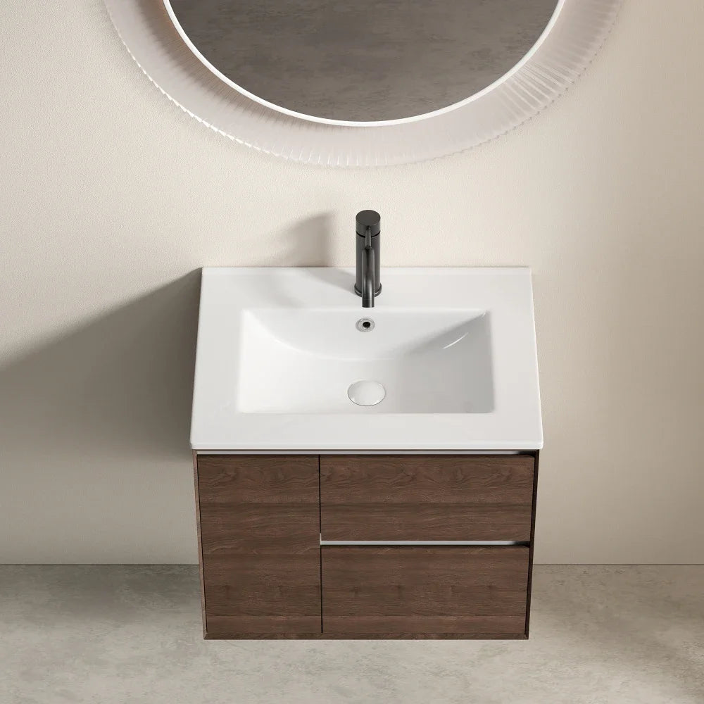 QIZHIKUAJING Ceramic Vessel Sink No Overflow For Bathroom Vanity