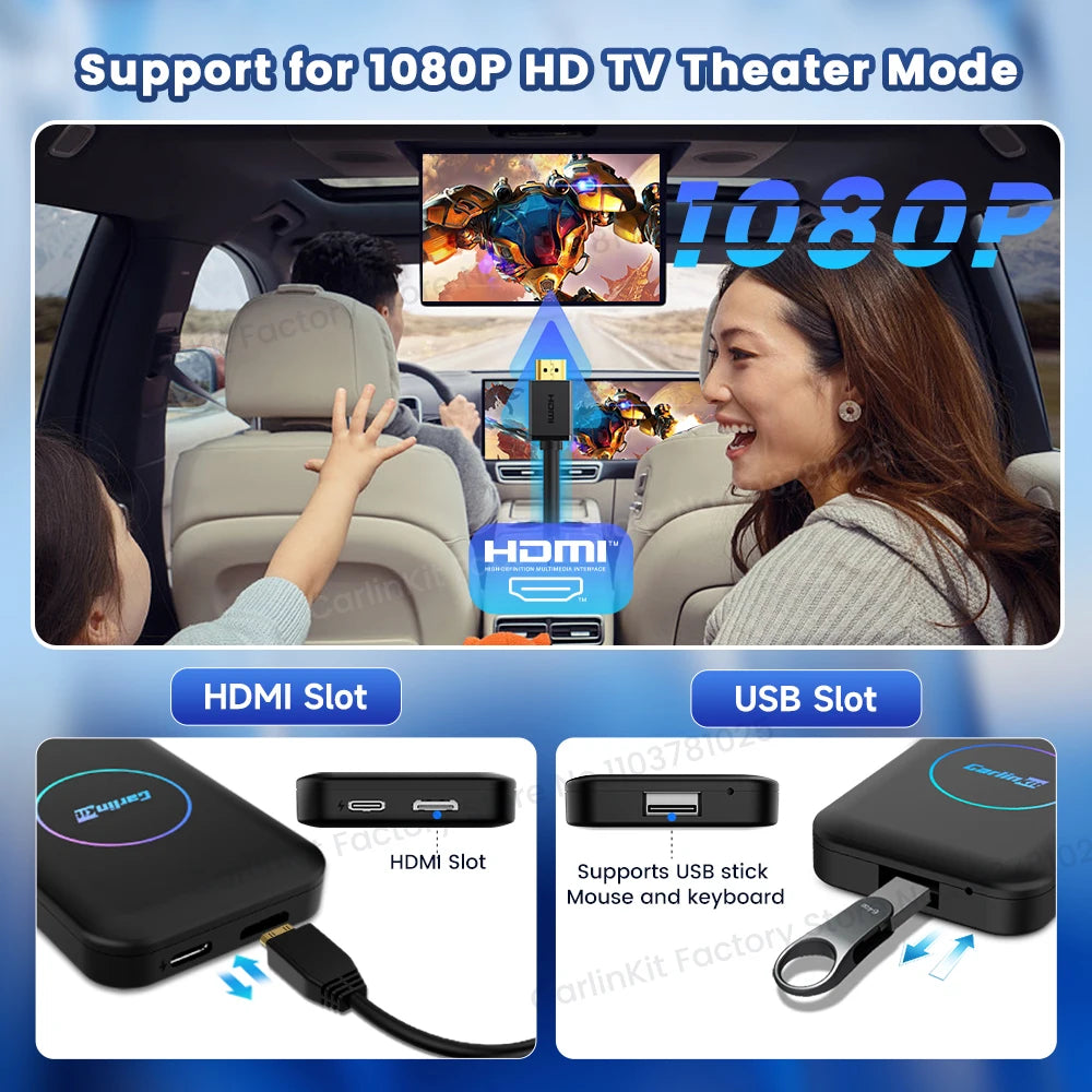 Carlinkit 5 In 1 Android TV Box CarPlay Auto Netflix