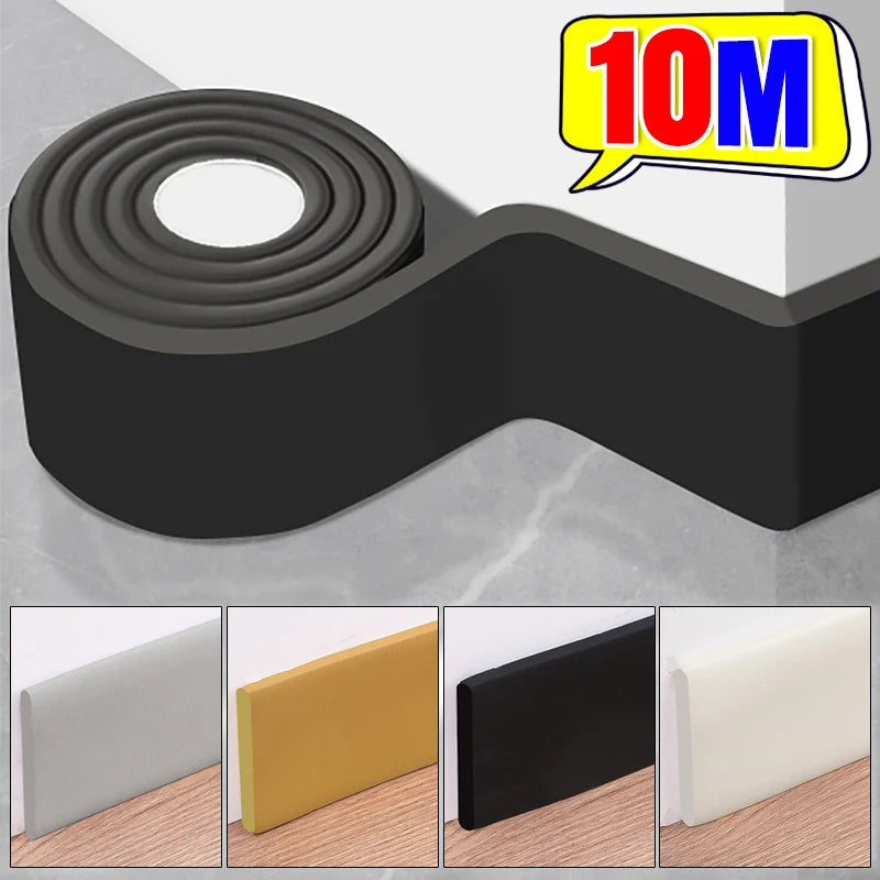 Waterproof Self Adhesive Skirting Line 3D Wall Sticker Anti Collision