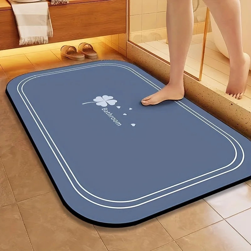 Diatomite Bath Mat Quick Dry Absorbent Non Slip Floor Mat