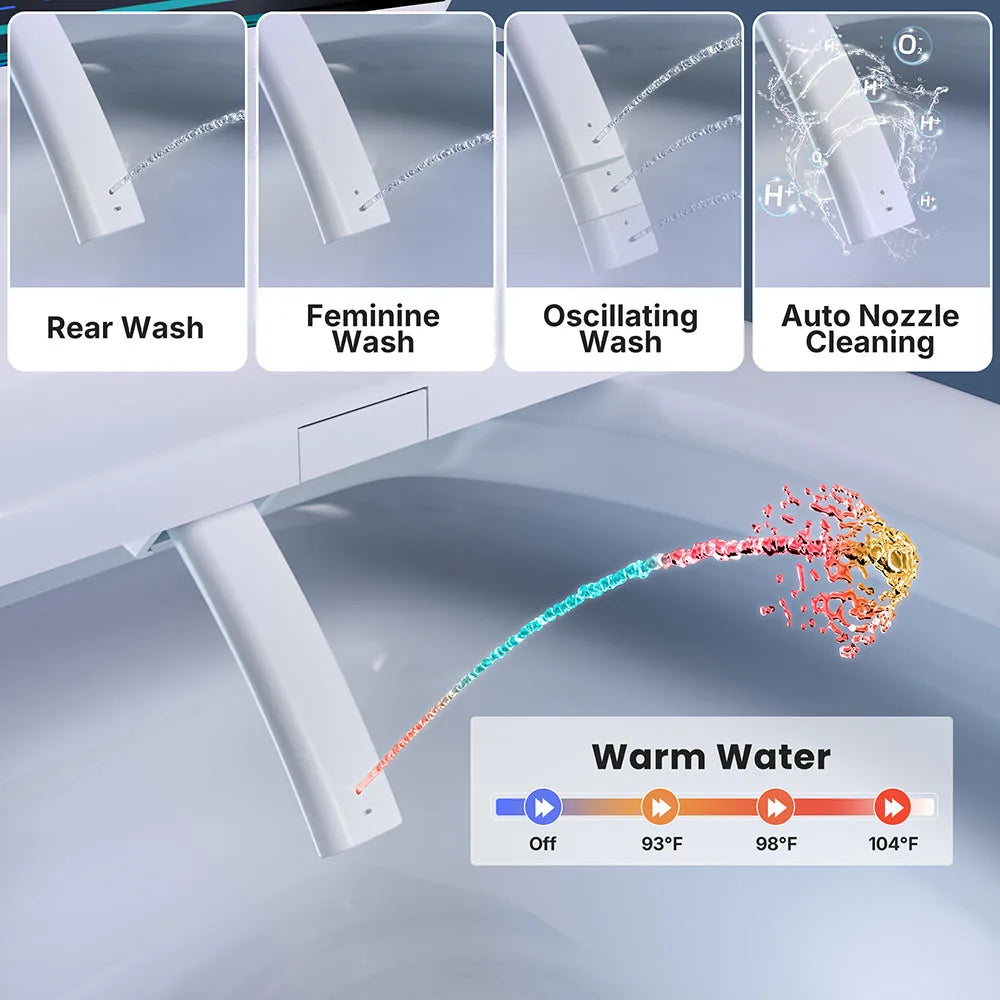 SANYIPACE Smart Toilet Bidet With Heated Seat And Remote
