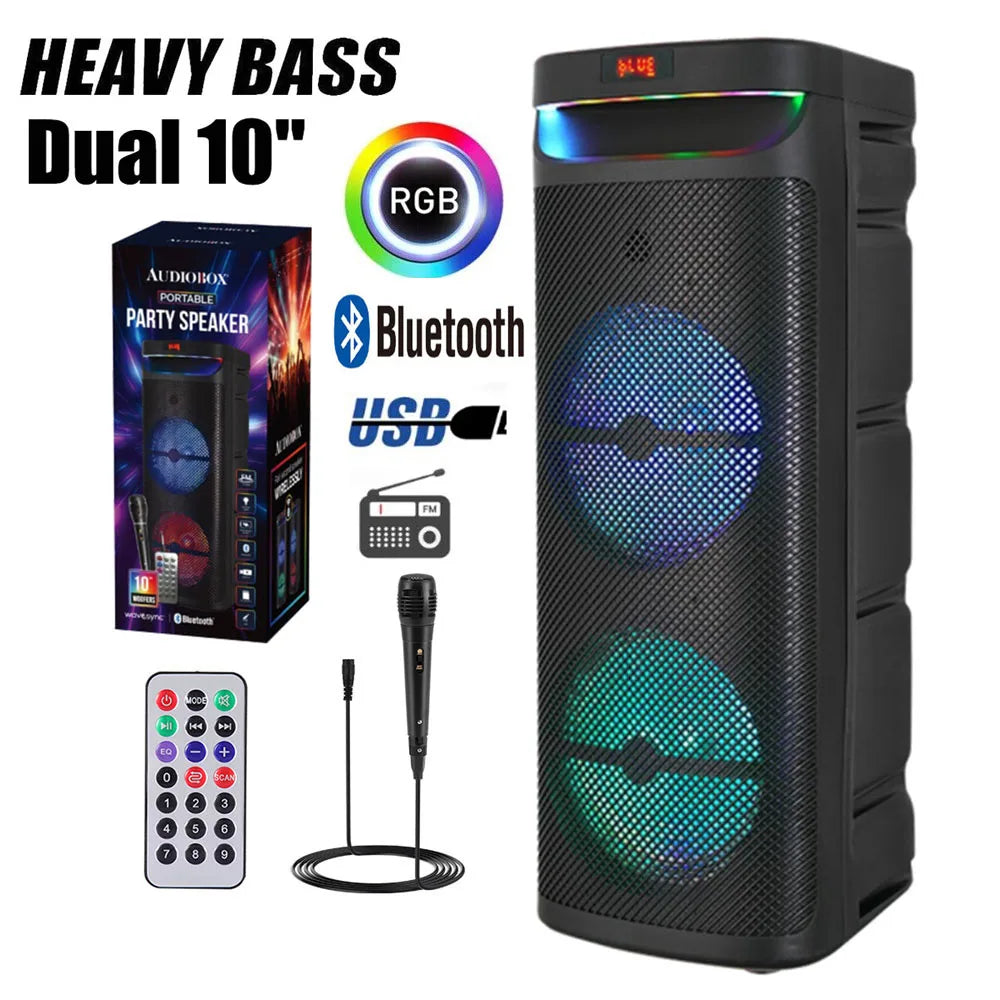 CURUK 3000W Bluetooth Party Speaker Subwoofer with LED Lights