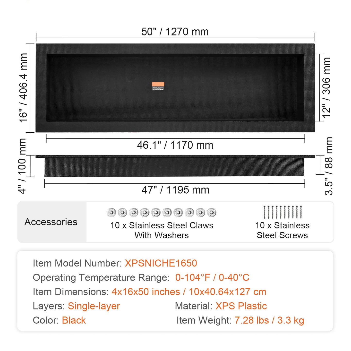 Shower Niche Organizer Dual Tier Recessed Shelf For Shower