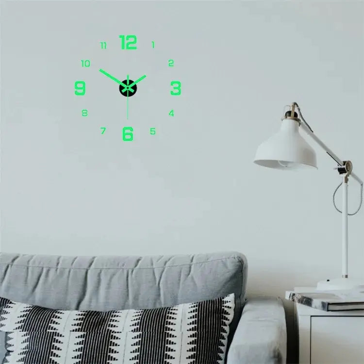 Luminous Digital Wall Clock DIY Silent European Style