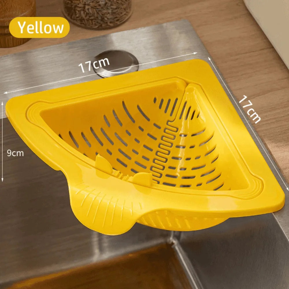 Triangle Sink Drain Basket Filter Strainer Anti Leak Kitchen