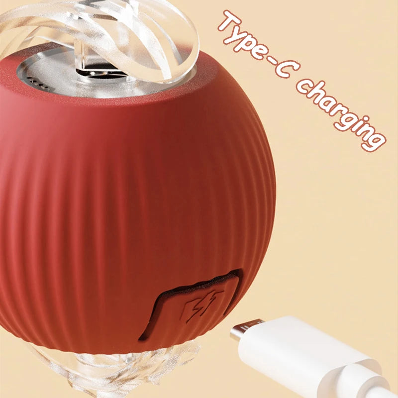 Cat Interactive Automatic Rolling Ball Toy With Rechargeable Battery