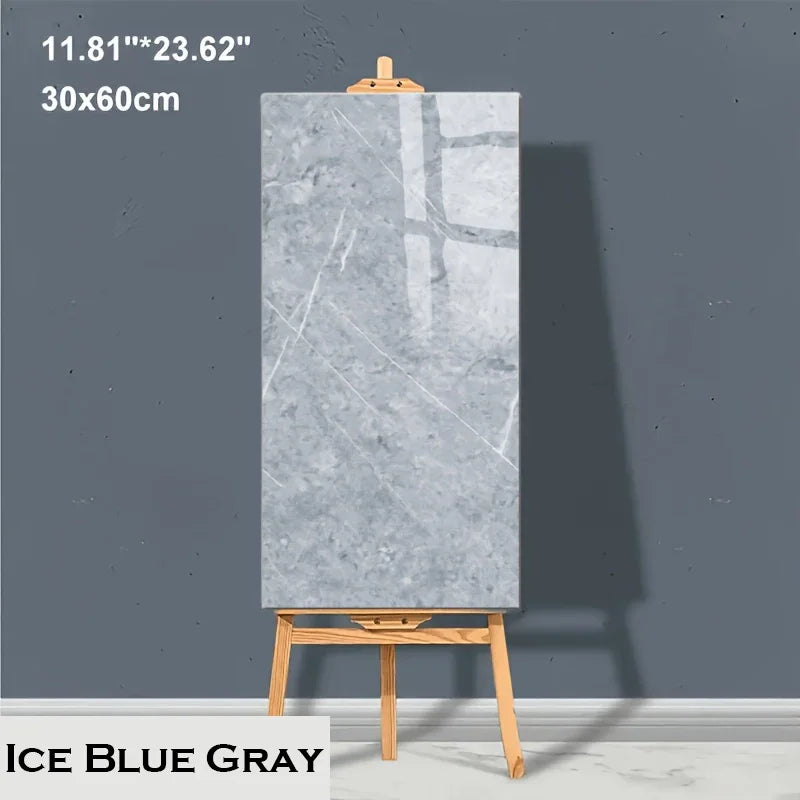 Self-Adhesive Marble PVC Floor Tiles Waterproof Peel Stick Wall Decor