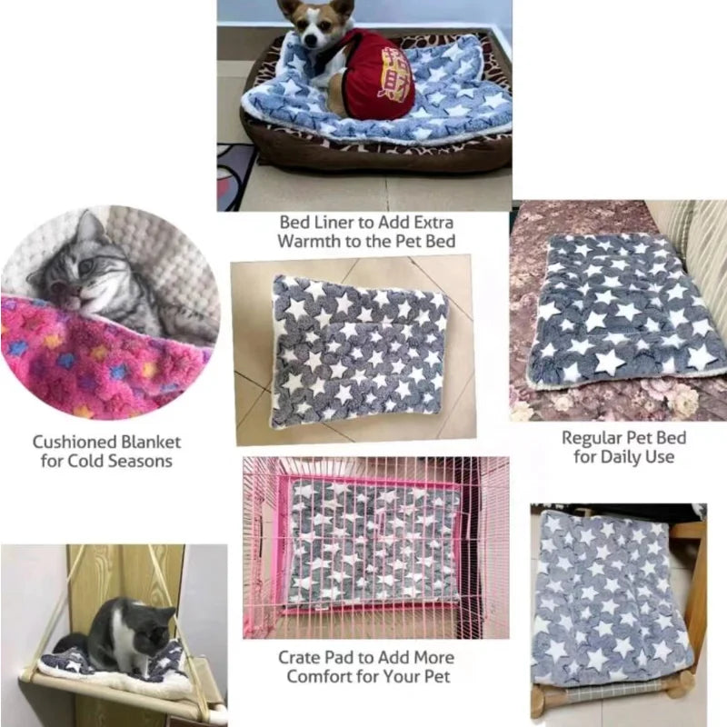 Flannel Pet Mat Bed For Dogs And Cats, Thick Comfort