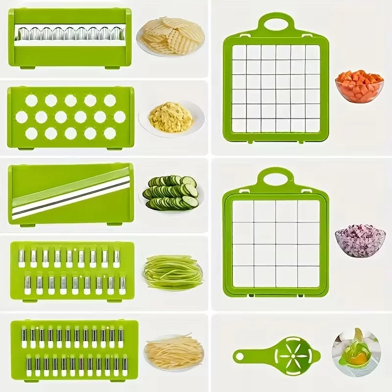 14-In-1 Multifunction Vegetable Chopper And Slicer Kitchen Tool