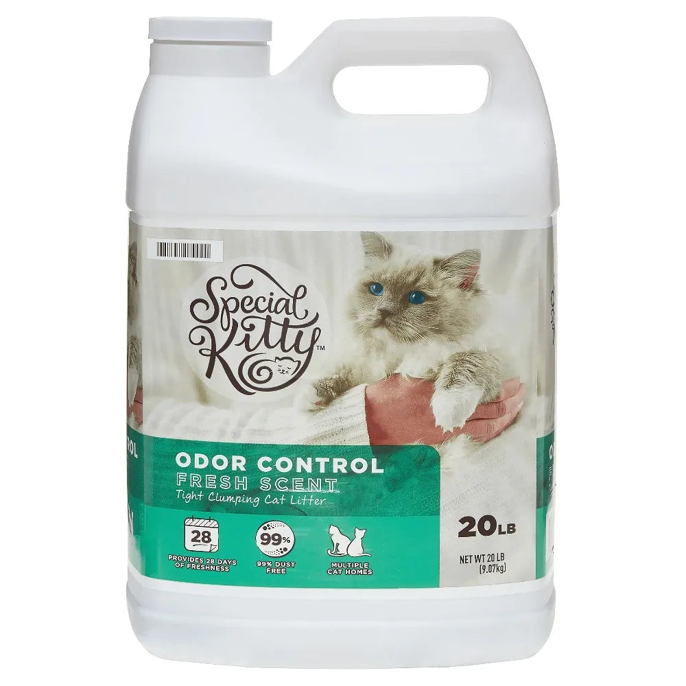 4 Pack Clumping Cat Litter Fresh Scent Odor Control 20lb Jug