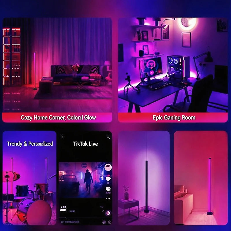 NOVEYEE RGB Floor Lamp With Music Sync LED Mood Light