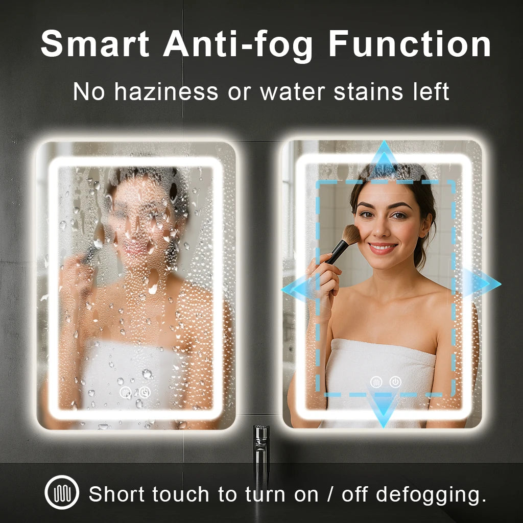 MYGIIVOVO LED Backlit Fogless Vanity Mirror With Demister