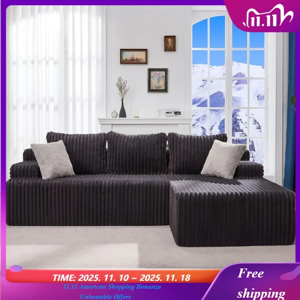 Cloud Modular Sectional Sofa With L Shaped Chaise Memory Foam