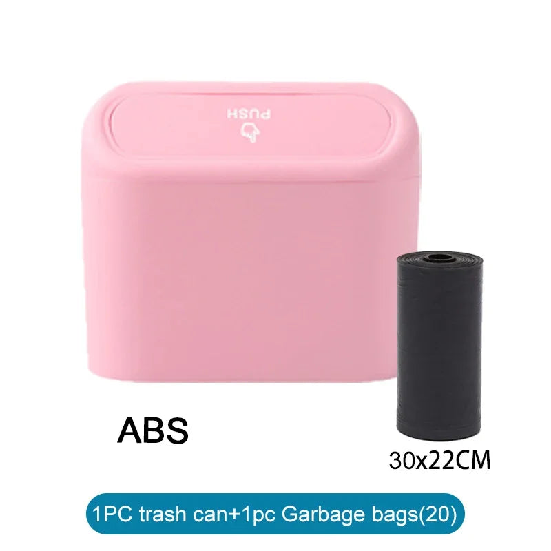 SUITU Car Trash Can With Lid Leakproof Mini Car Accessory