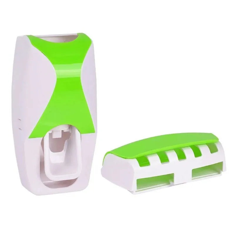 Wall Mounted Toothbrush And Toothpaste Holder With Automatic Dispenser