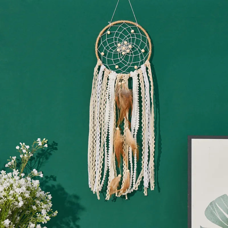 Handcrafted Dream Catcher Moon Sun Boho Wall Decor Five Piece