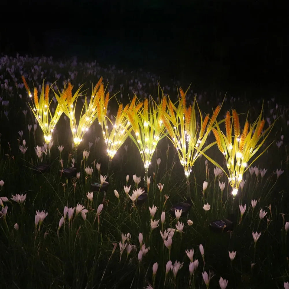 Solar Powered Wheat Ear Ground Mounted Light for Outdoor Decoration