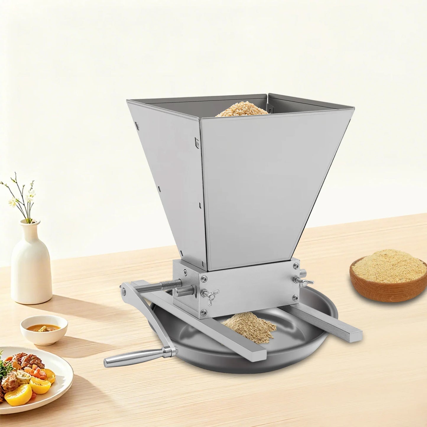 Stainless Steel Grain Mill Grinder With Manual And Electric Drill